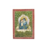 KRISHNA AND RADHA IN A TENDER EMBRACE