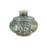 *A BLUE AND WHITE POTTERY VASE