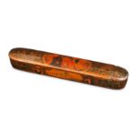 *A QAJAR LACQUERED PAPIER-MÂCHÉ PEN CASE (QALAMDAN)