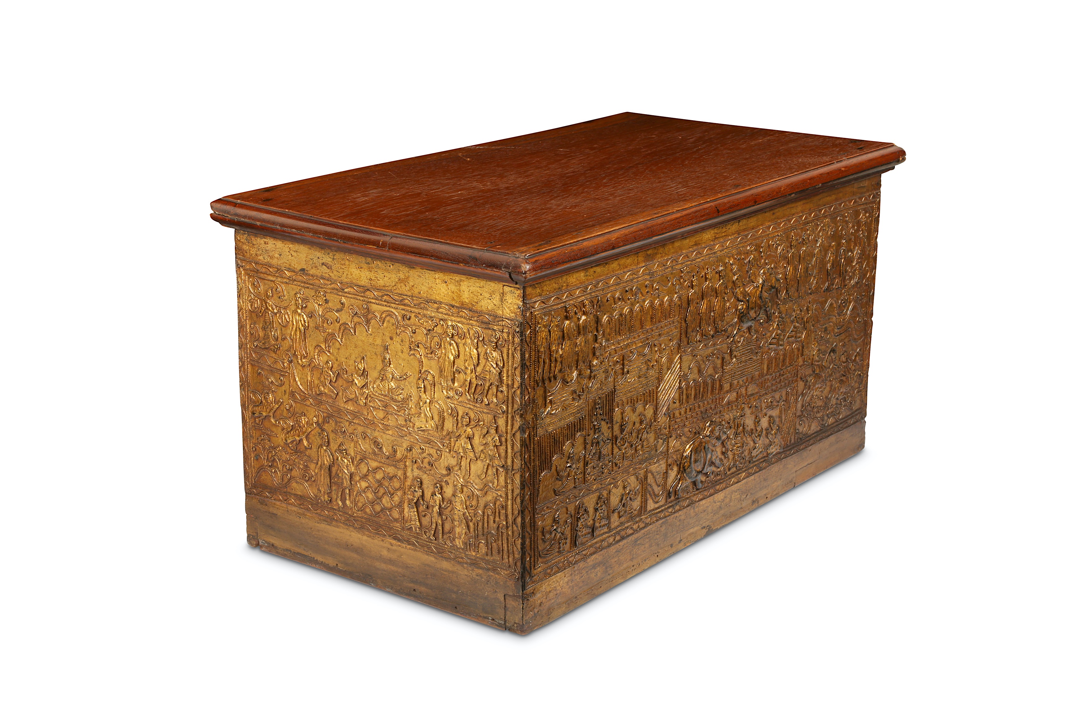 A GILDED LACQUER AND GESSO MANUSCRIPT STORAGE CABINET - Image 2 of 7