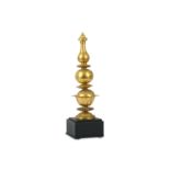 A GILT COPPER ARCHITECTURAL FINIAL