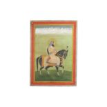 AN EQUESTRIAN PORTRAIT OF A SIKH GENERAL