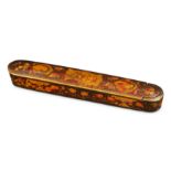 *A QAJAR LACQUERED PAPIER-MÂCHÉ PEN CASE (QALAMDAN)