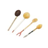 λ FOUR OTTOMAN SHERBET SPOONS