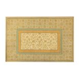 *AN ALBUM PAGE WITH GOLDEN FLORAL DECORATION