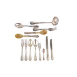 A mid to late 20th century Italian 800 standard silver table service of flatware, Padua post-1968