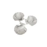 A set of three George III sterling silver butter / seafood shells, London 1803 by Robert Garrard I