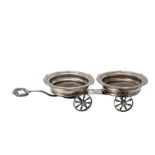 A Victorian silver plated (EPNS) wine coaster trolley, circa 1850