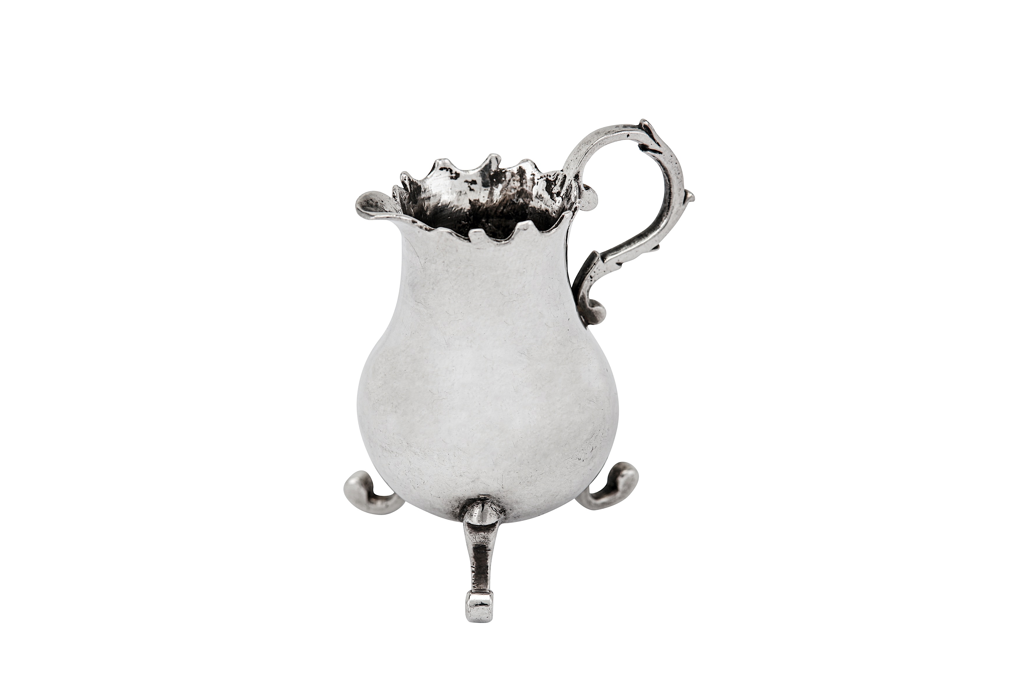 A mid-18th century Dutch 'toy' miniature silver cream jug, Amsterdam 1768 by Arnoldus Van Geffen - Image 2 of 2