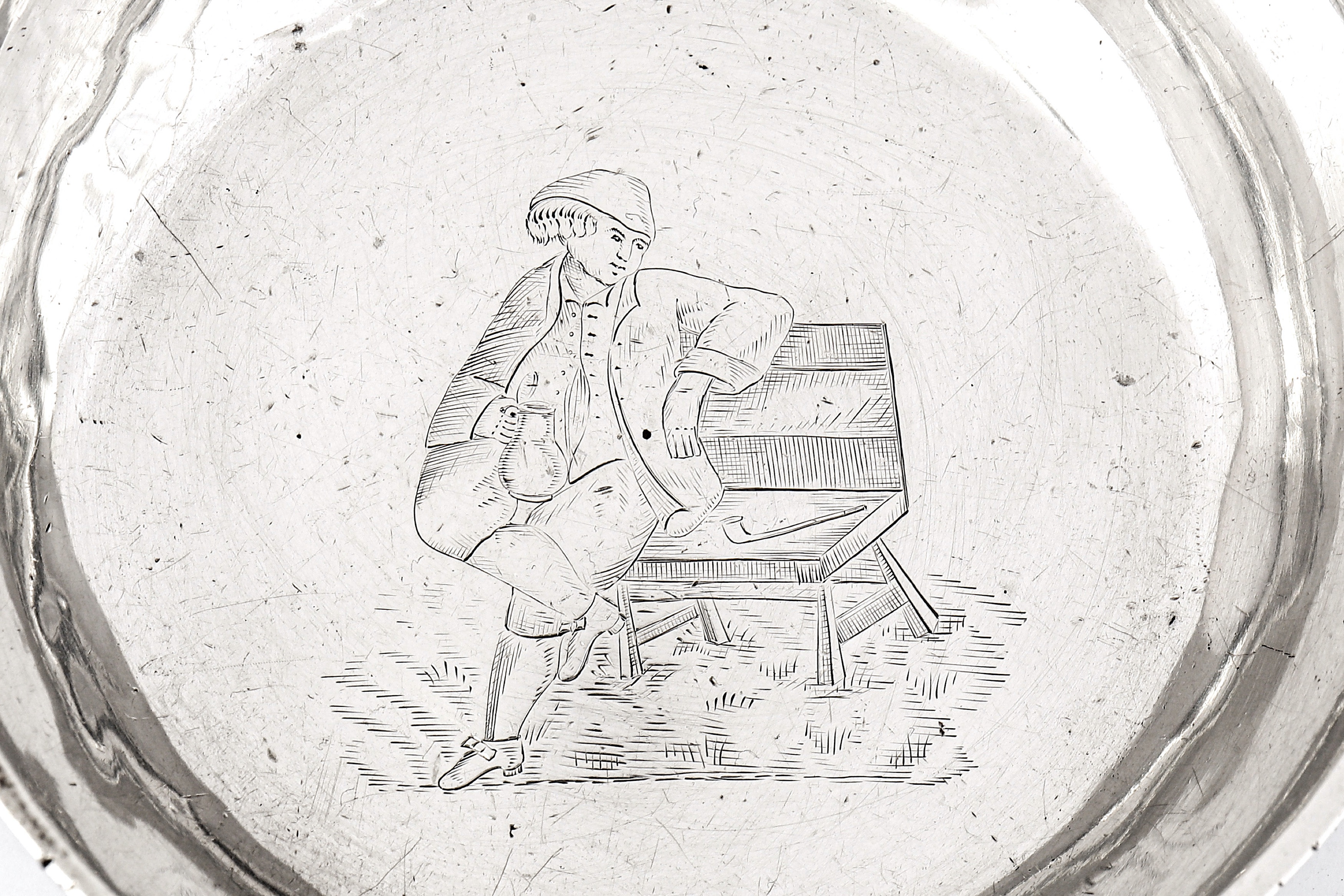 A mid-18th century Dutch silver wine taster / child’s porringer, Amsterdam 1768, maker’s mark - Image 5 of 6