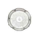 A Victorian sterling silver small salver or waiter, London 1869 by Henry Wilkinson & Co