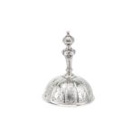A rare early Victorian sterling silver ‘Abercorn pattern’ table bell, London 1838 by by Robert