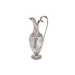 A Victorian sterling silver water pitcher / jug, London 1885 by John Aldwinckle & Thomas Slater