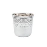 A Louis XVI French silver late 18th century beaker, Paris 1781 by JACL (untraced)