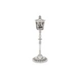 A George V sterling silver novelty table cigar lighter, London 1916 by Charles Stuart Harris