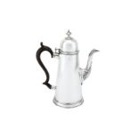 An extremely rare George II English provincial coffee pot, Liverpool circa 1730 by Benjamin