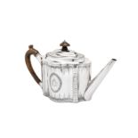 A George III sterling silver teapot, London 1790 by Peter and Jonathon Bateman (reg. 7th Dec 1790)