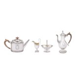 An Elizabeth II sterling silver four-piece tea and coffee service, London 1969 by C. J. Vander