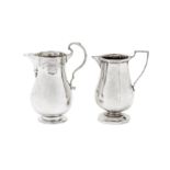 Two George V sterling silver cream jugs, one Birmingham 1930 William Greenwood & Sons