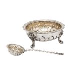 A Victorian sterling silver sugar bowl and sifter, London 1878 Martin Goldstein (reg. Sep 1878)