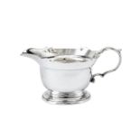 A George II sterling silver small sauceboat, London 1729 by John Eckfourd II (reg. 23rd June 1725)