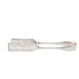 A pair of Victorian sterling silver asparagus tongs, London 1878 by George Adams of Chawner and Co
