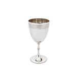 A Victorian sterling silver goblet, London 1868 by Thomas Smily