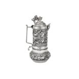 An unusual late 19th century Anglo – Indian Raj unmarked silver claret jug, Lucknow circa 1890