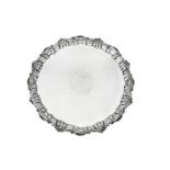 A George II sterling silver salver, London 1744 by Robert Abercromby (first mark alone reg. 5th Oct