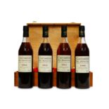 4 Vintages of Castaréde Bas Armagnac from the 1940s in Wooden Presentation Case