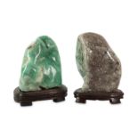 Two quartz scholars rocks