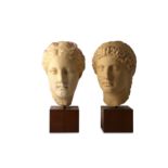 Two contempory plaster busts