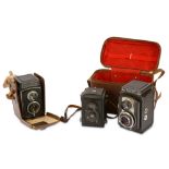 A Group of Twin Lens Reflex Cameras