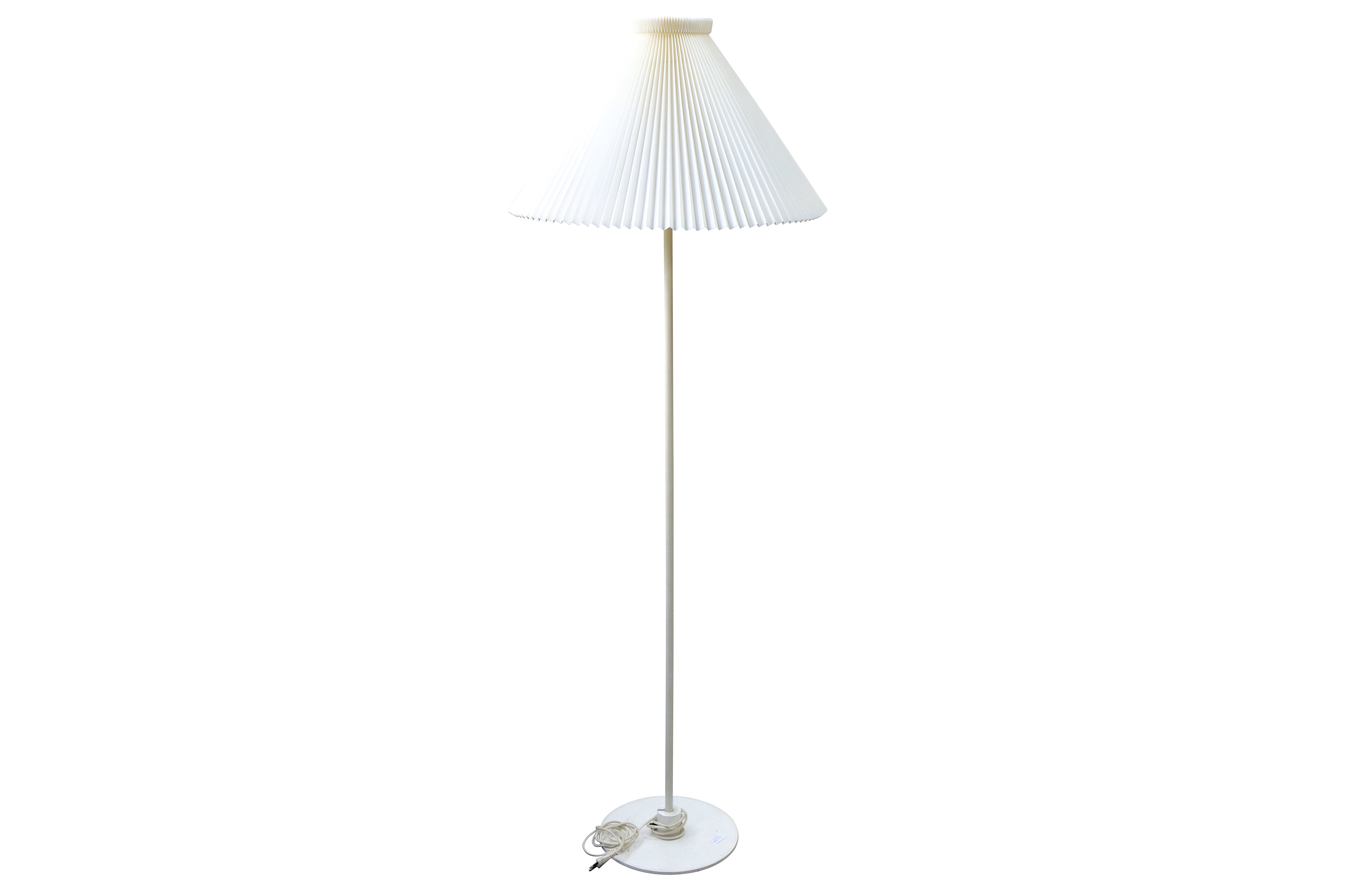 Le Klint, a Danish white painted metal standard lamp