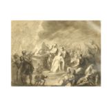 FRENCH SCHOOL (LATE 18th CENTURY) The Sacrifice of Iphigenia pen and ink and wash 48 x 65 cm