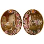A pair of late 19th Century French faïence plaques