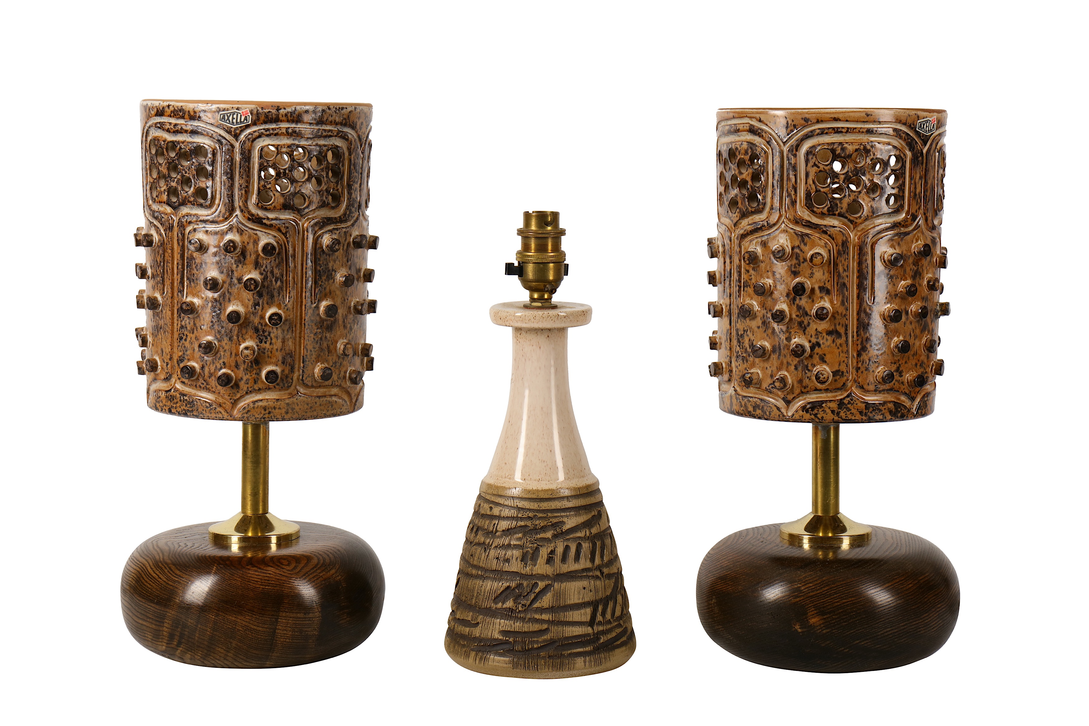 A pair of 1970s Axella Design Danish table lamps