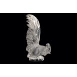 A Lalique frosted glass rooster "Coq Nain"