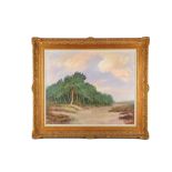 EUROPEAN SCHOOL (MID 20TH CENTURY) Wooded landscape Indistinctly signed (lower left) Wooded