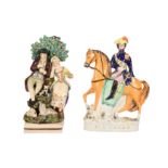 A circa 1830 Staffordshire arbour group of two lovers