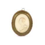 A 19th Century oval miniature depiction of Charles de Secondat