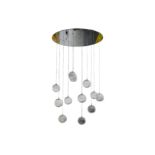 A modern Aurora twelve light ceiling fitting