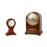 An Edwardian mahogany bracket clock