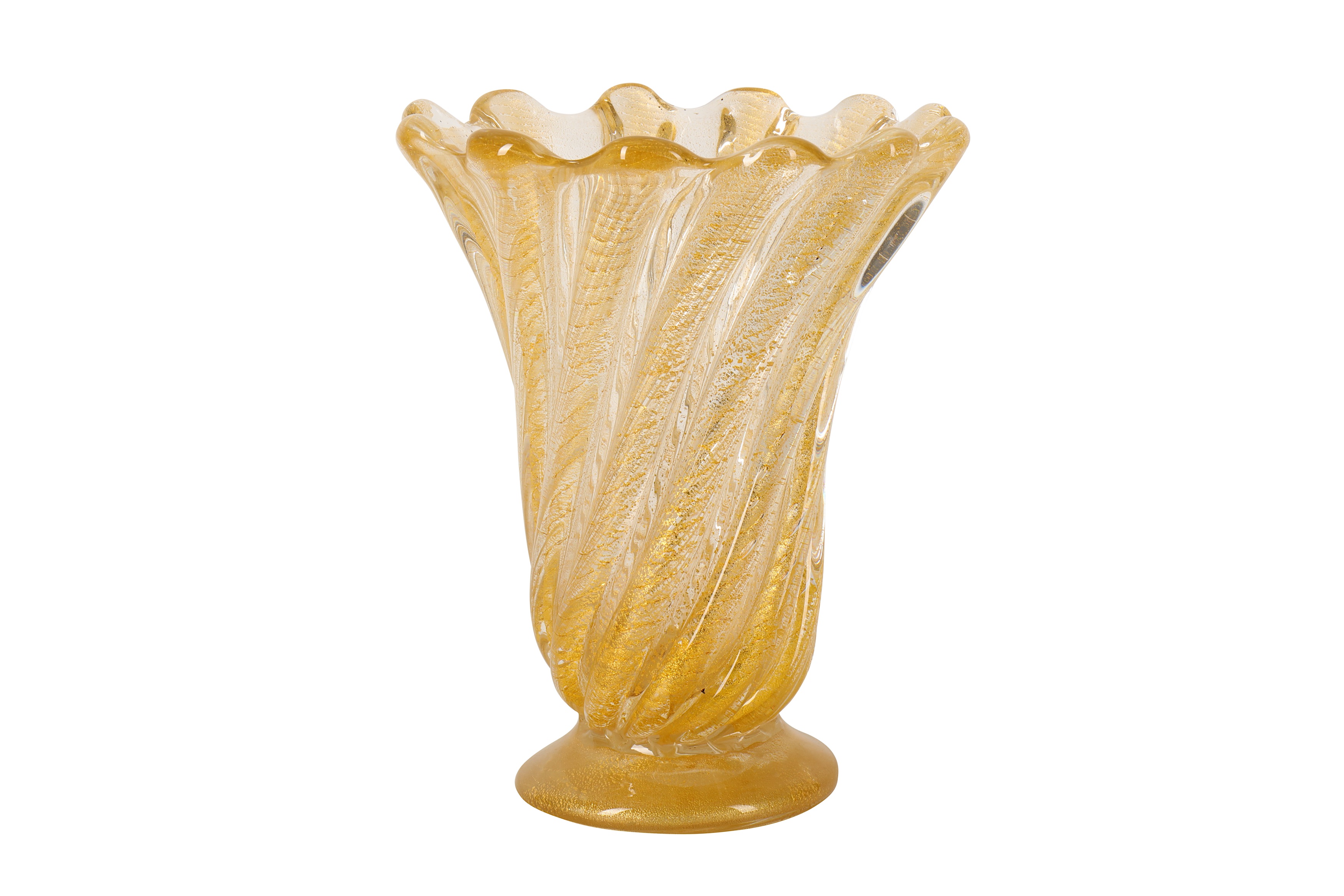 A 20th Century Murano glass vase in the manner of Barovier