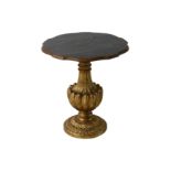 A late 20th Century carved giltwood occasional table