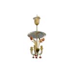 A Murano glass chandelier in the manner of Barovier,