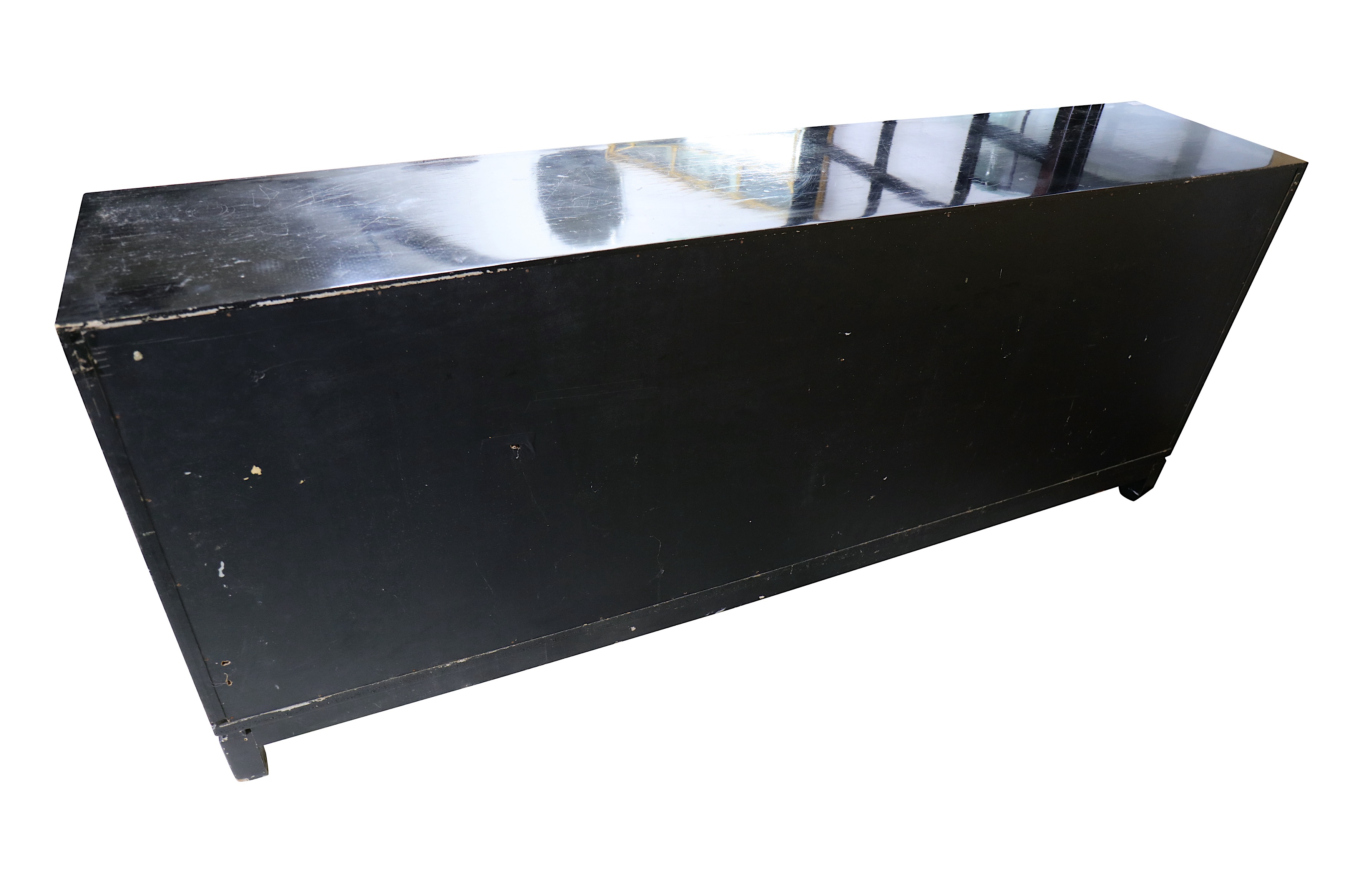 A circa 1970's Japanese inspired black lacquered sideboard - Bild 3 aus 16