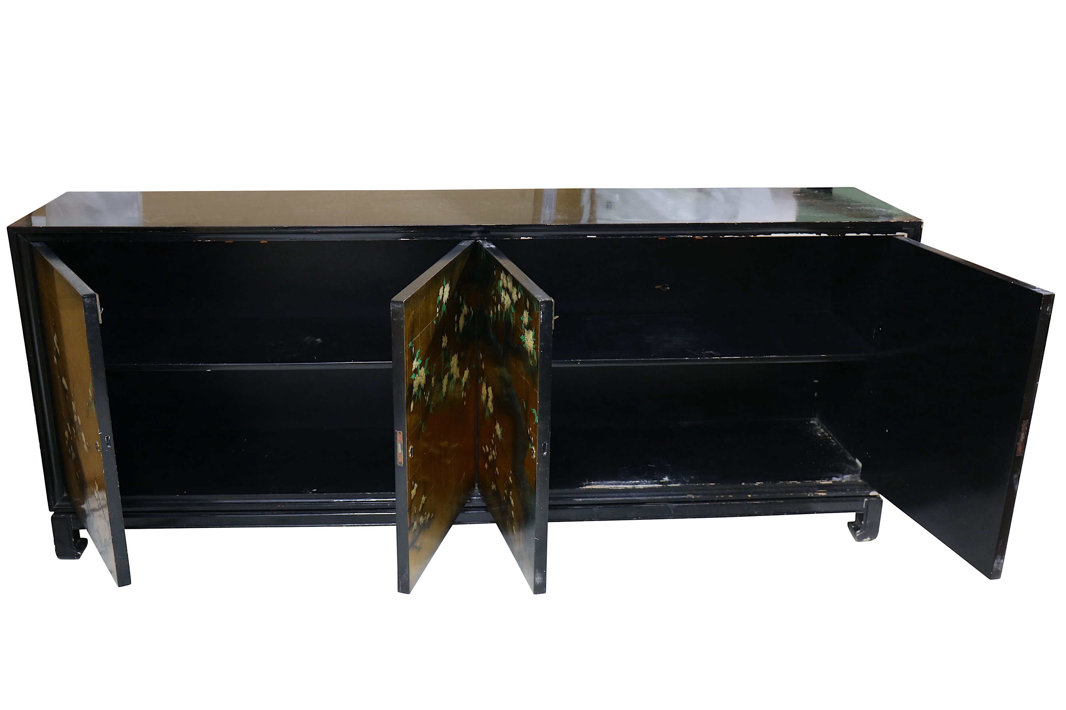 A circa 1970's Japanese inspired black lacquered sideboard - Bild 2 aus 16