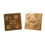 A pair of gent's 1970's 9ct gold cufflinks