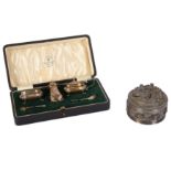 WITHDRAWN - A silver cruet set, in presentation case